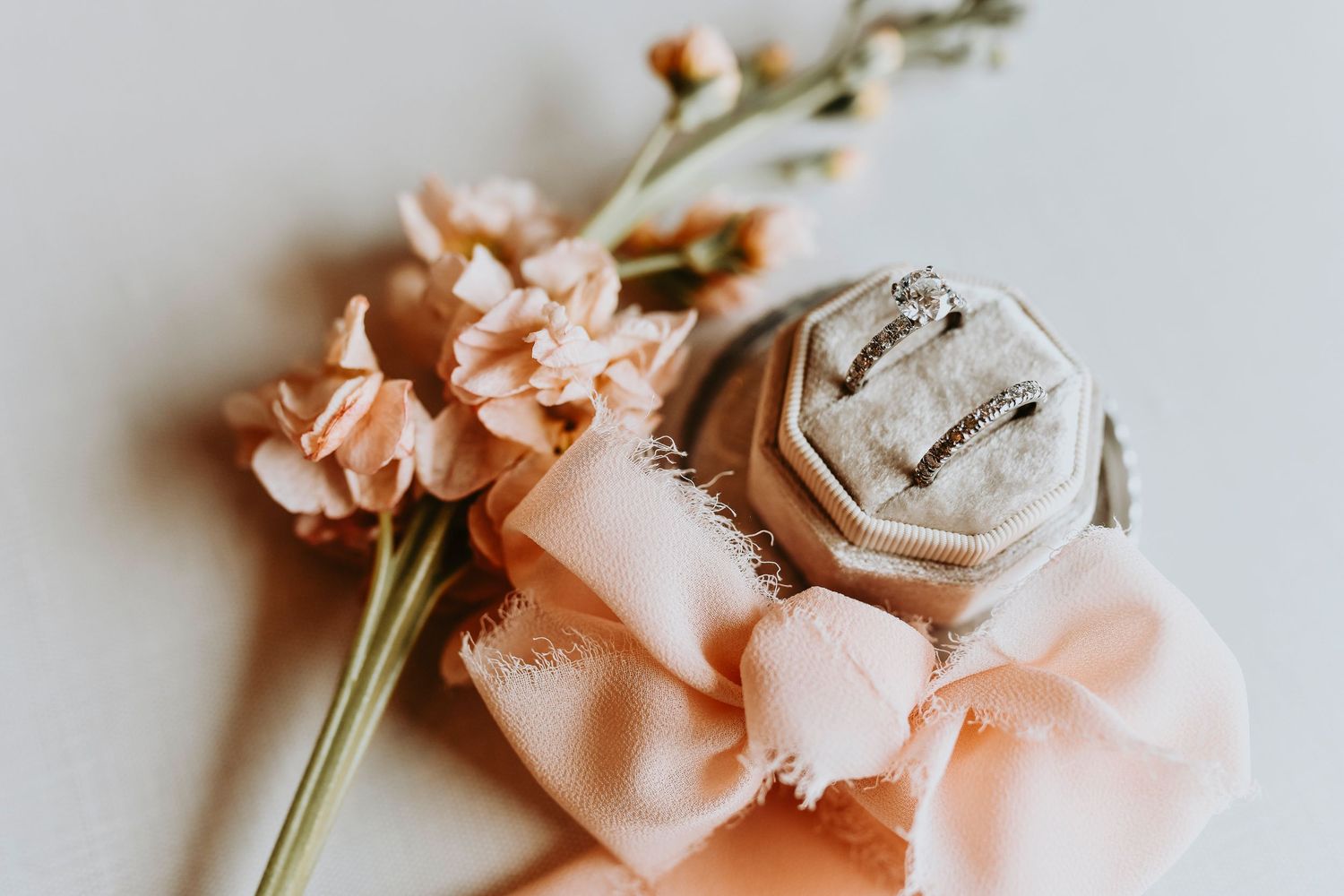 Romantic vineyard reception styling with soft florals