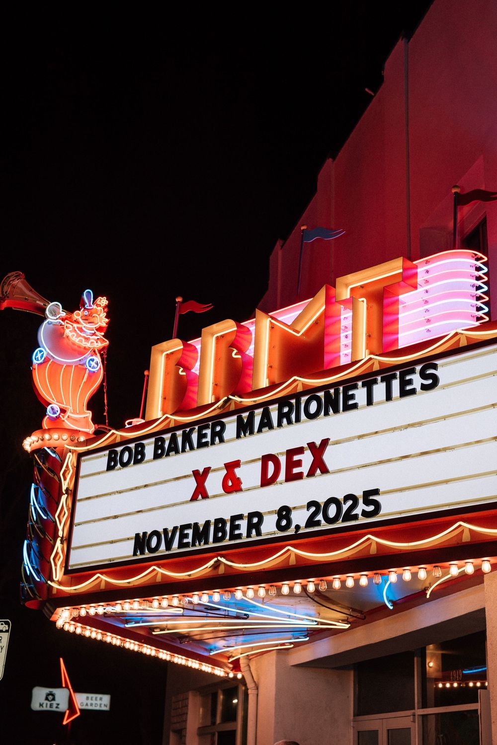 Vintage theater signage at Bob Baker Marionette Theater in Los Angeles