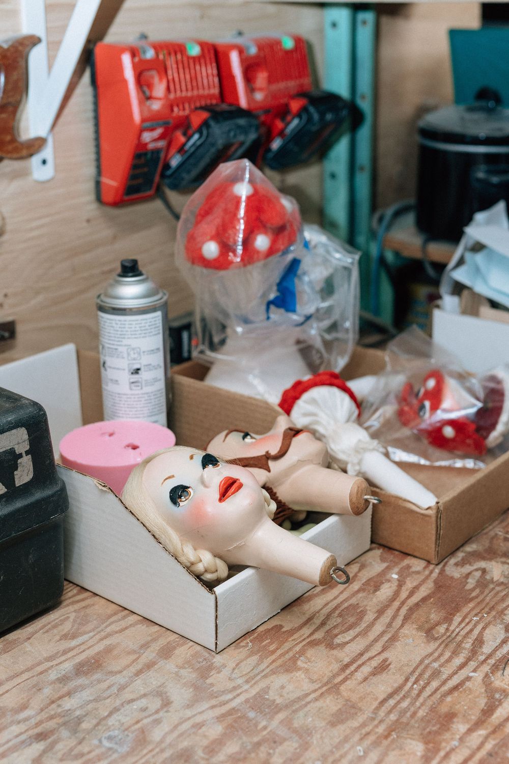 Puppets in progress at Bob Baker Theater backstage