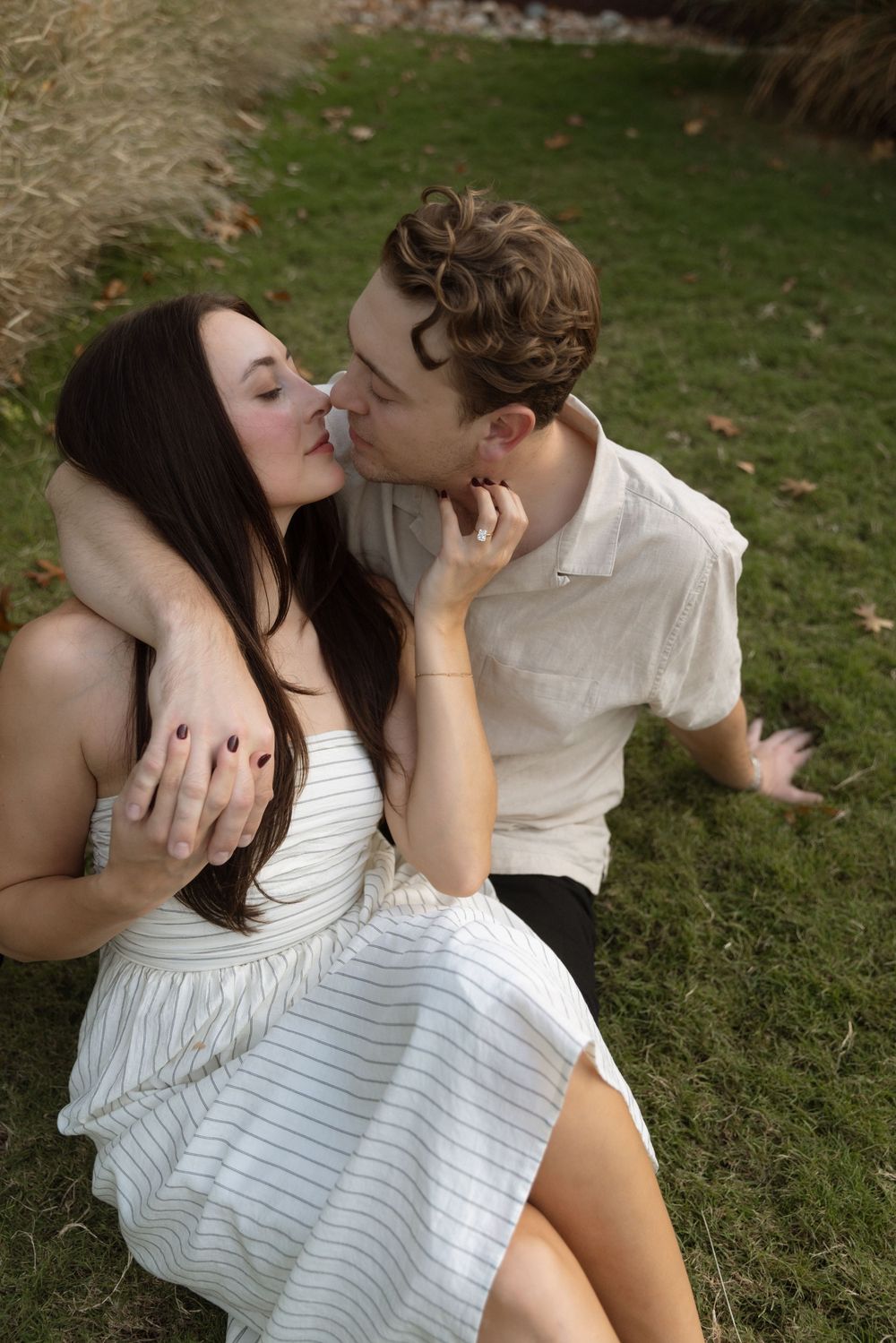 engagement photo of a couple taken by an oklahoma photographer