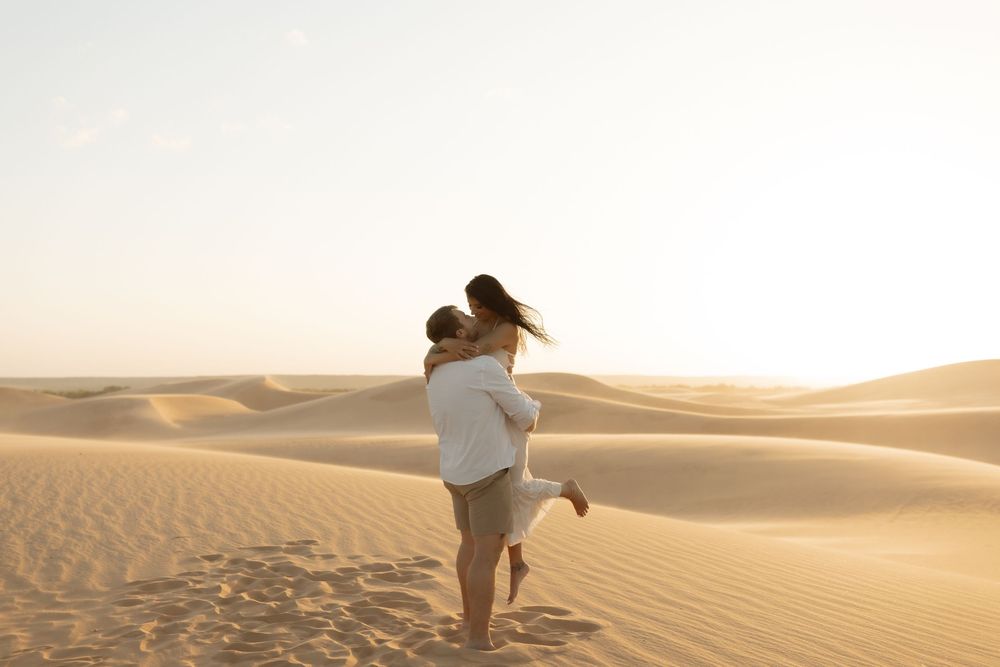 engagement photo of a couple taken by an oklahoma photographer