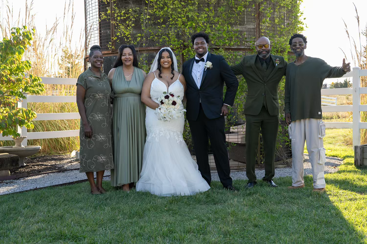 family photo at Alum Creek Farm Wedding