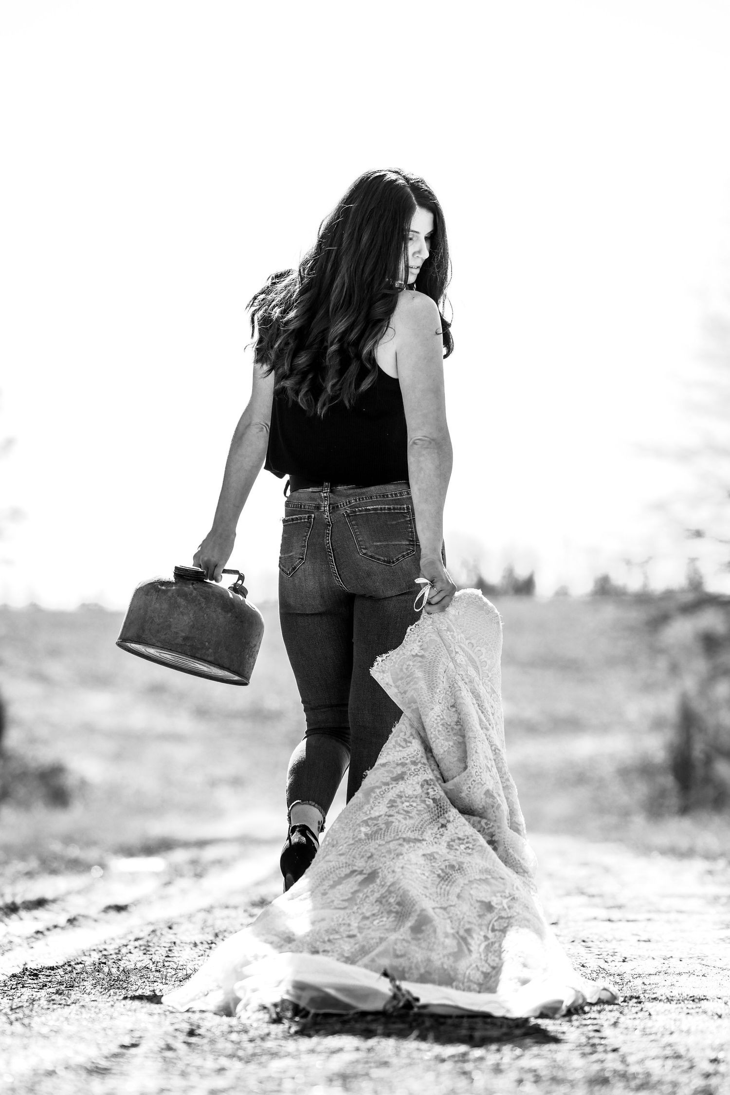 Miranda Lambert vibes, burn the dress style.