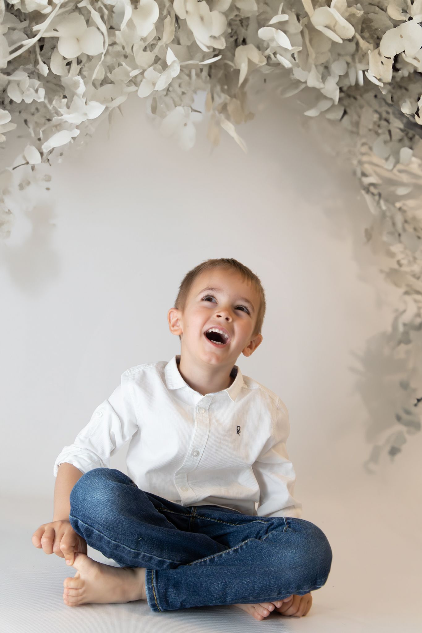 Portrait bébé séance photo Noël en studio professionnel à Nice