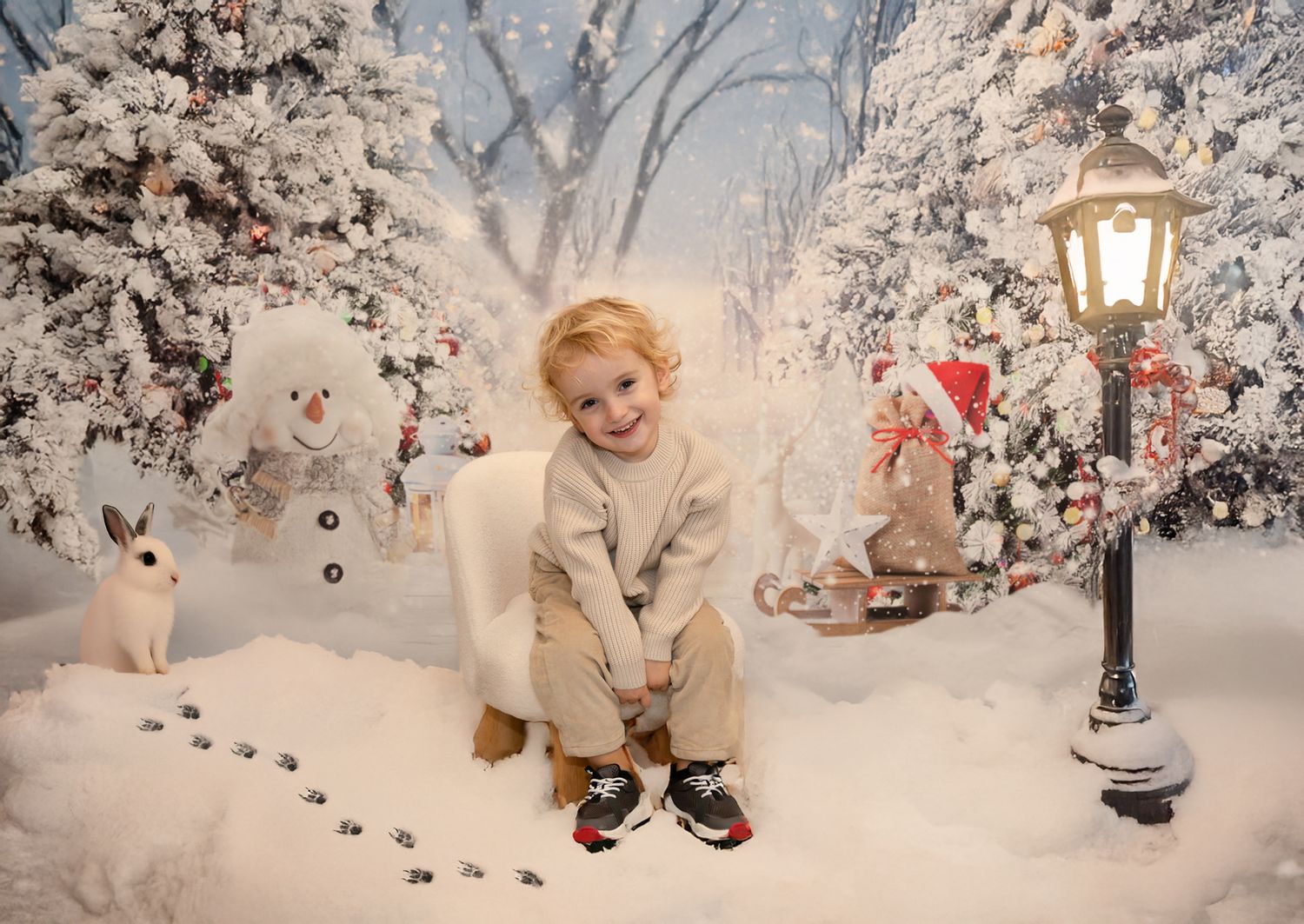 Séance photo Noël famille à Nice en studio, souvenirs des fêtes de fin d’année