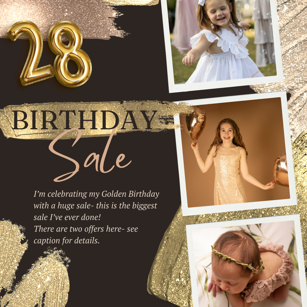 A birthday sale flyer