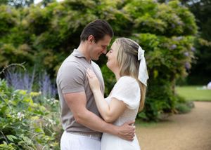 Couple at engagement shoot