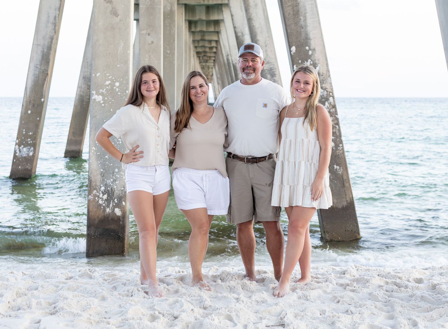 Family on beach
