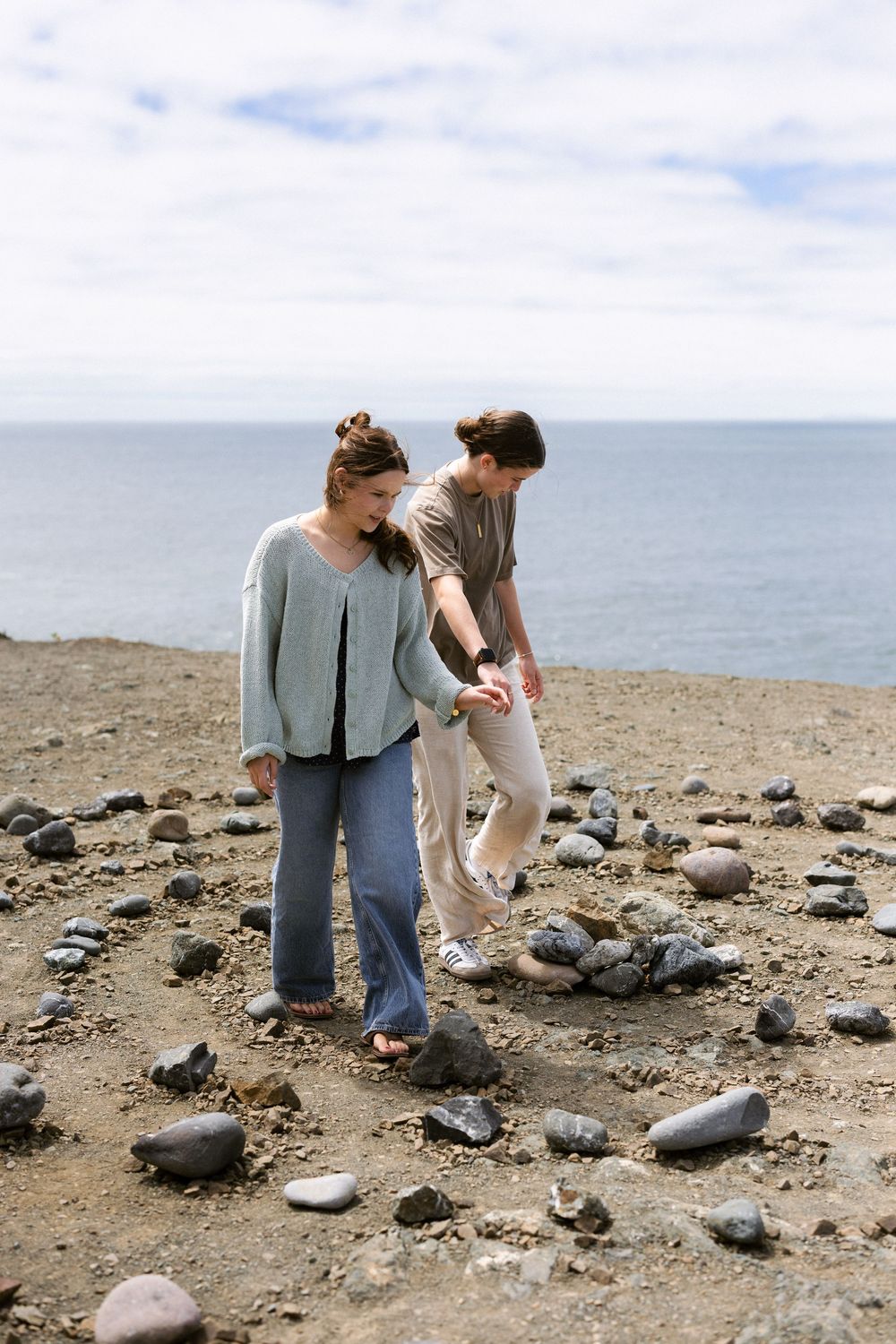 San Francisco coastal engagement portraits at Lands End