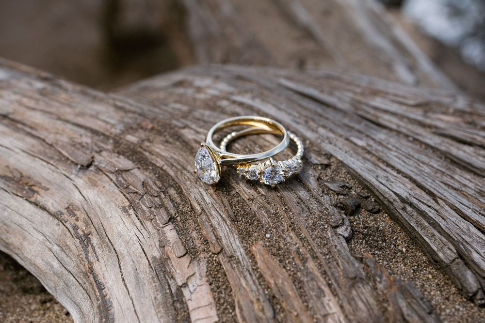 Lesbian couple engagement photos at Lands End San Francisco