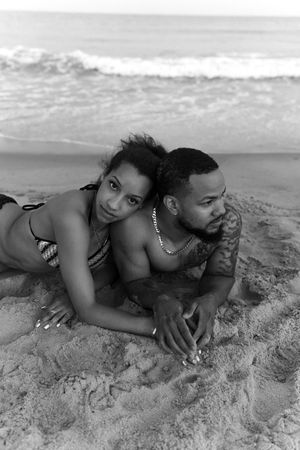 couples photographer on the beach at watch hill rhode island