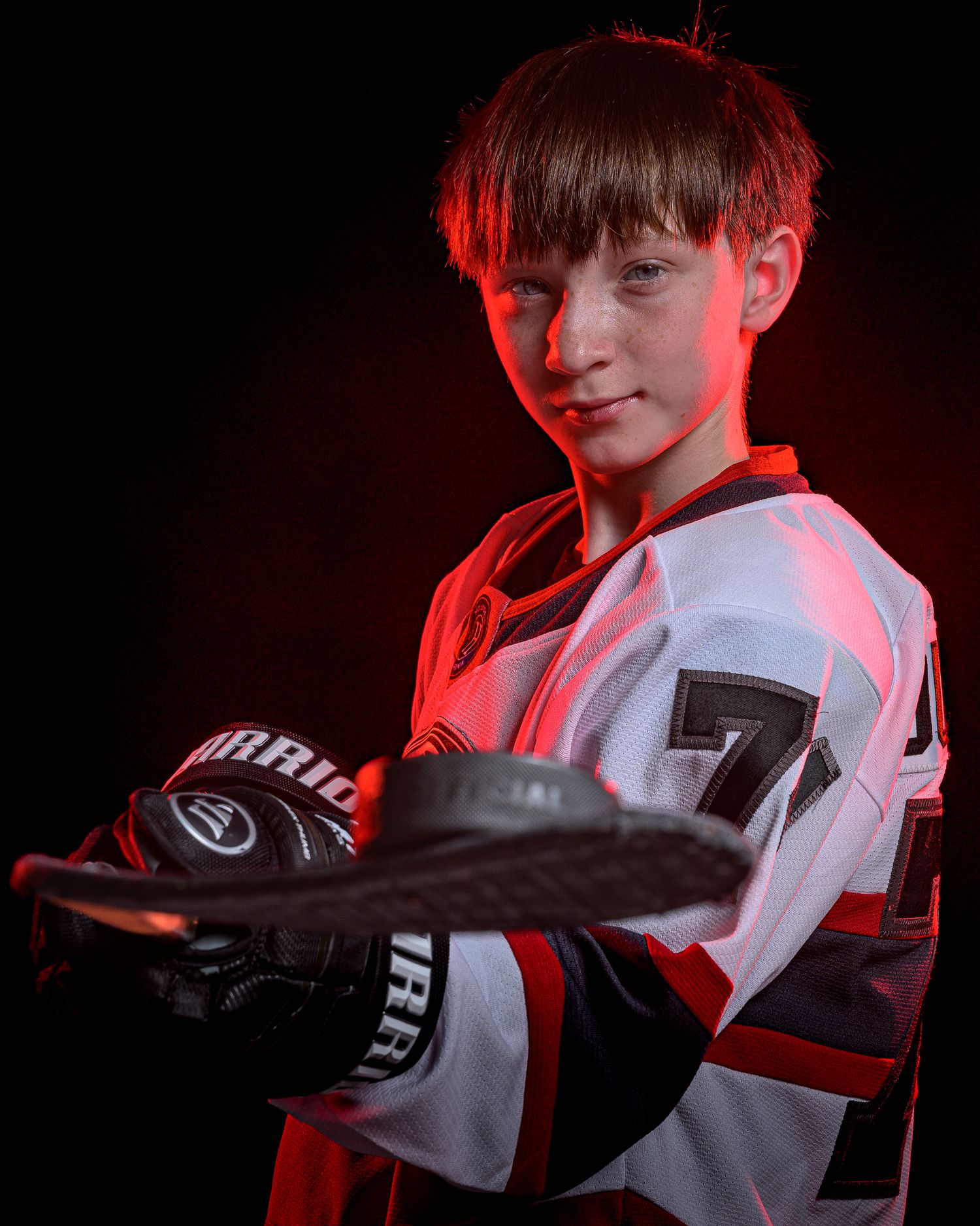 South Jersey Sportrait Photography of a hockey player
