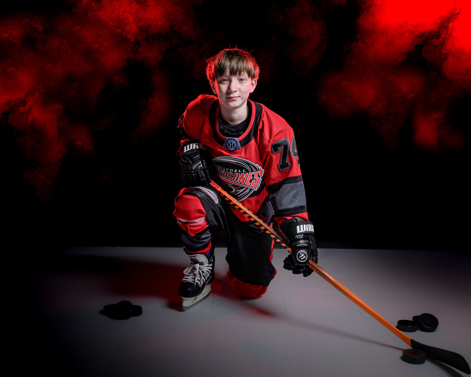 South Jersey Sportrait Photography of a hockey player