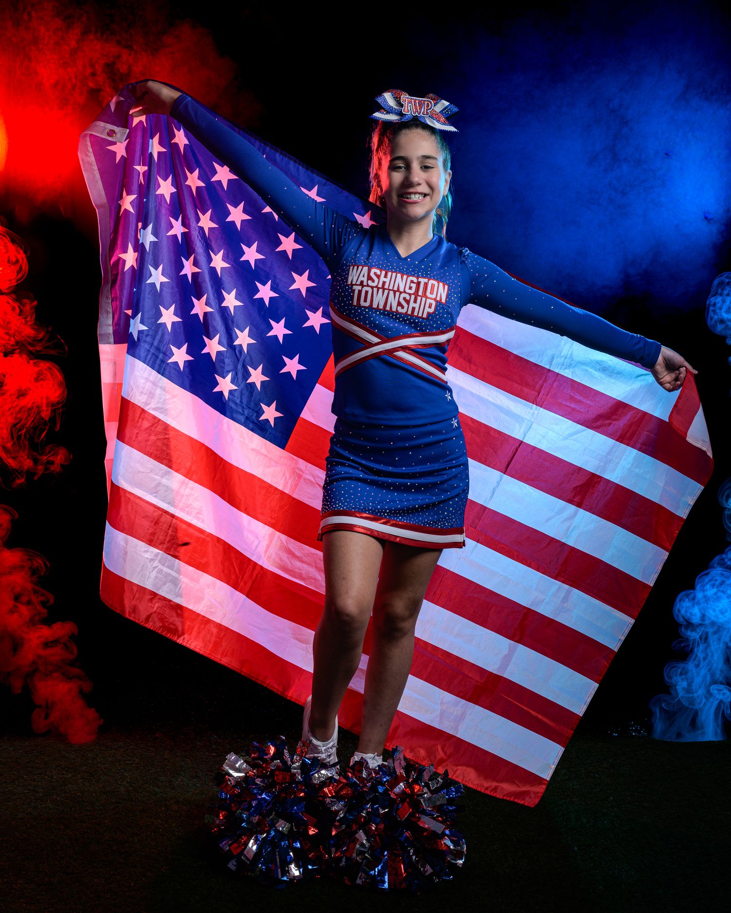 South Jersey Sportrait Photography of a cheerleader