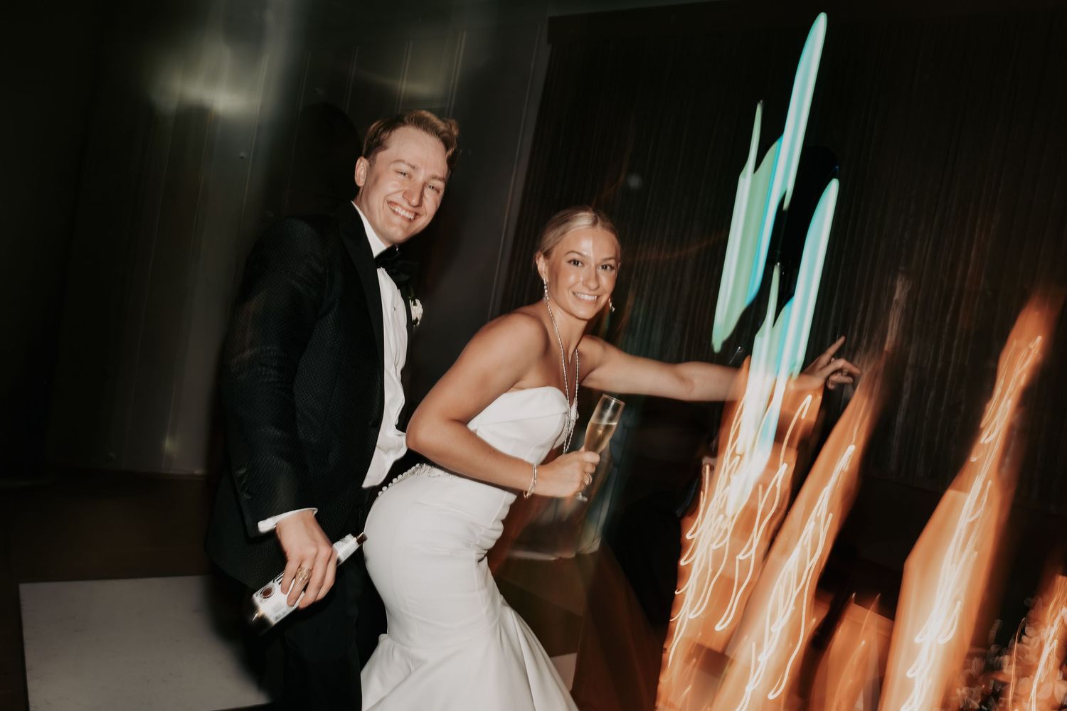 Packed wedding dance floor at an elegant Dallas black-tie wedding