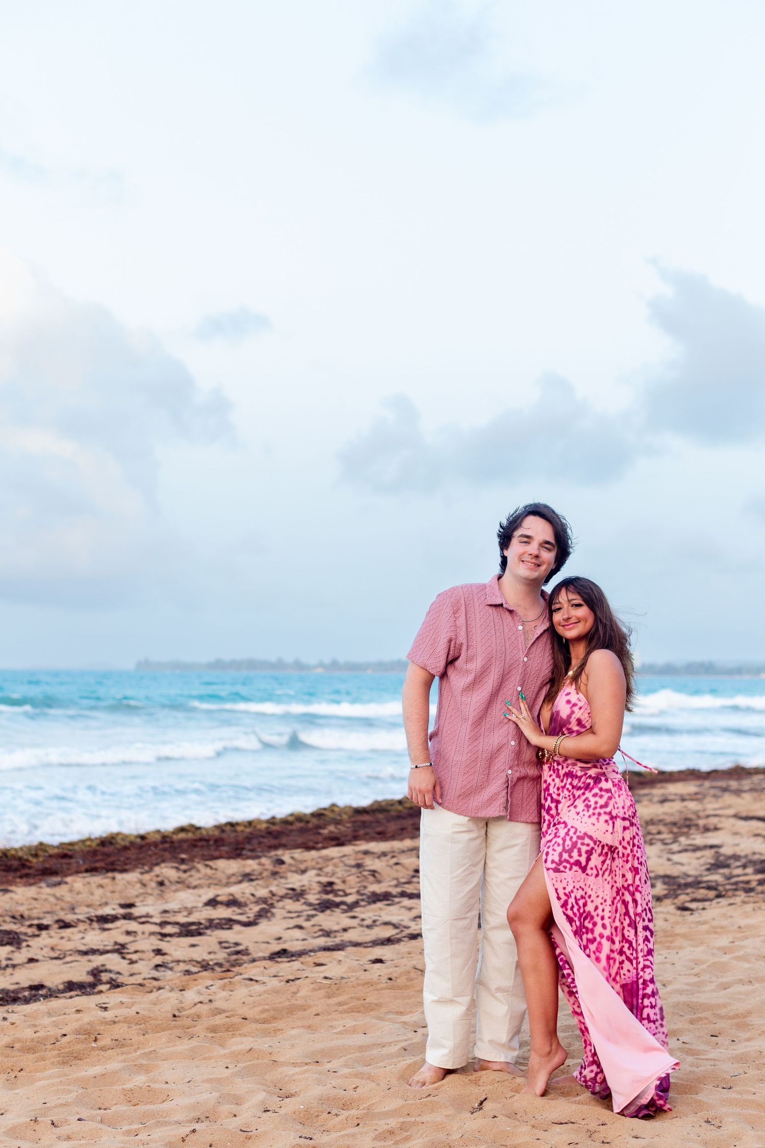 Couples portrait on the beach. Río Grande, Puerto Rico.