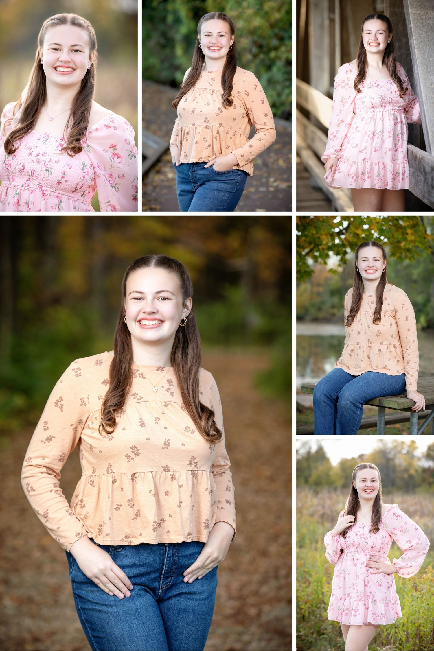 Columbus Ohio senior photographer capturing Olentangy Berlin senior portraits with autumn colors and nature backgrounds.