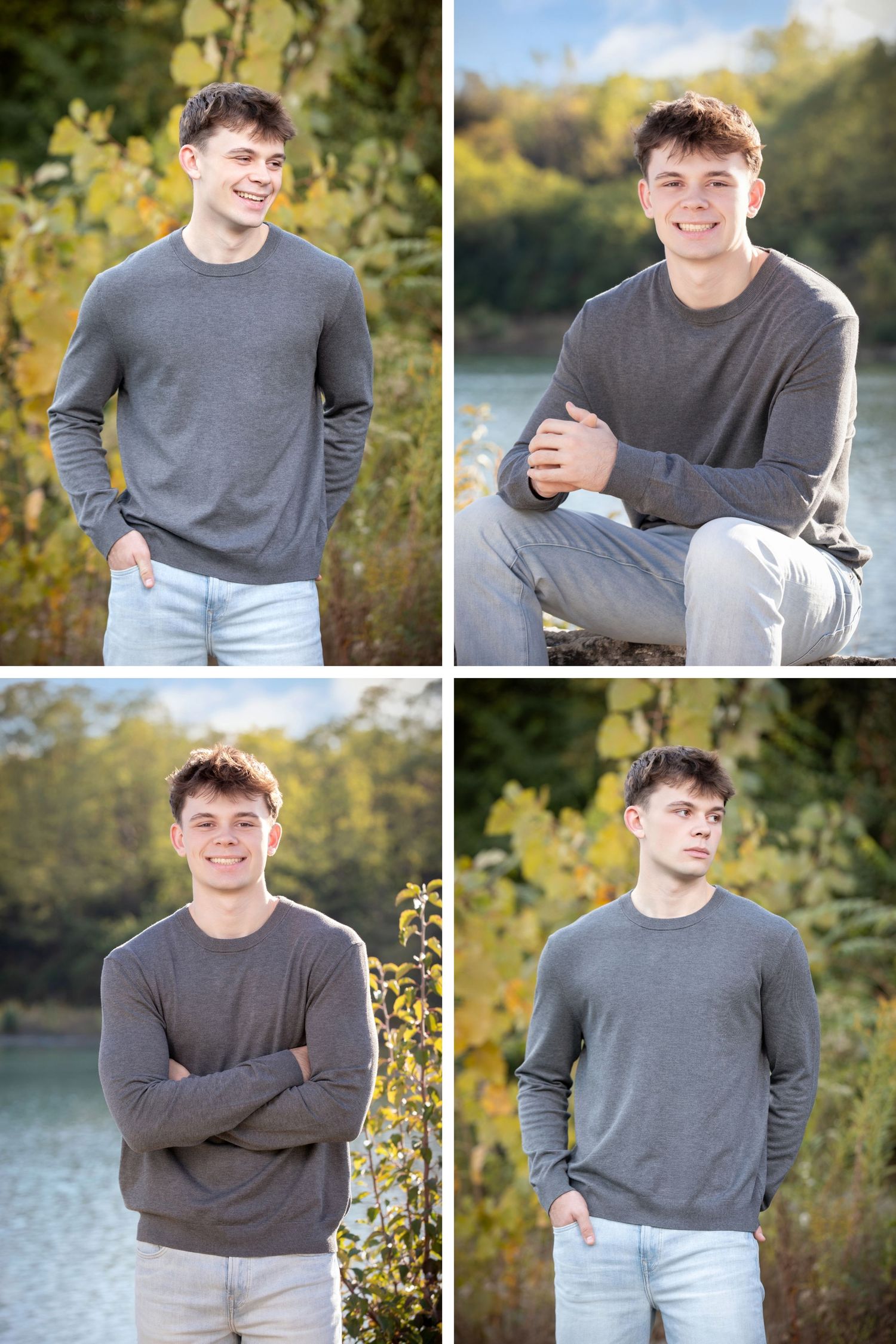 Columbus Ohio senior photographer capturing Grandview Heights senior portraits at Quarry Metro Park with scenic outdoor views.