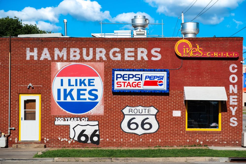 Vintage signage off Route 66 in Tulsa, OK. June 10, 2026. (David J. Manning)