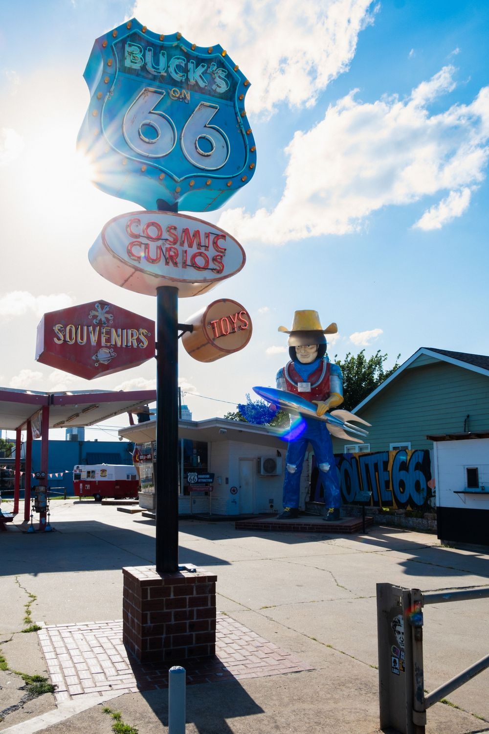 Buck Atom at Route 66 Cosmic Curios. Tulsa, OK. June 10, 2026. (David J. Manning)