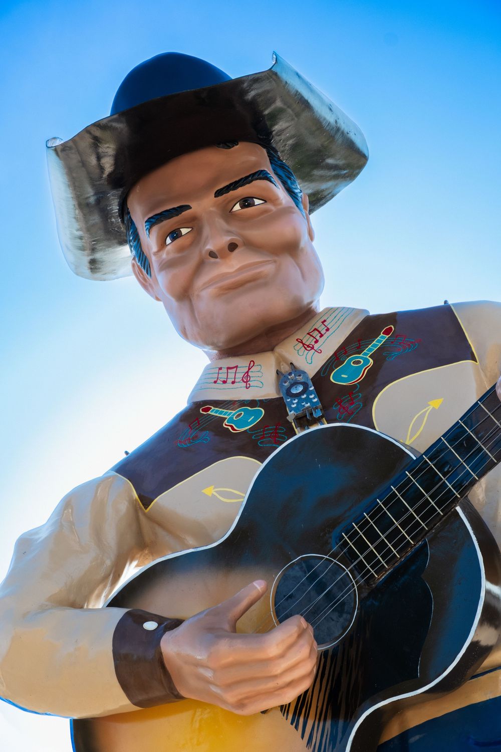 Cowboy Bob on Route 66 at Cosmic Curios in Tulsa, OK. June 10, 2026. (David J. Manning)