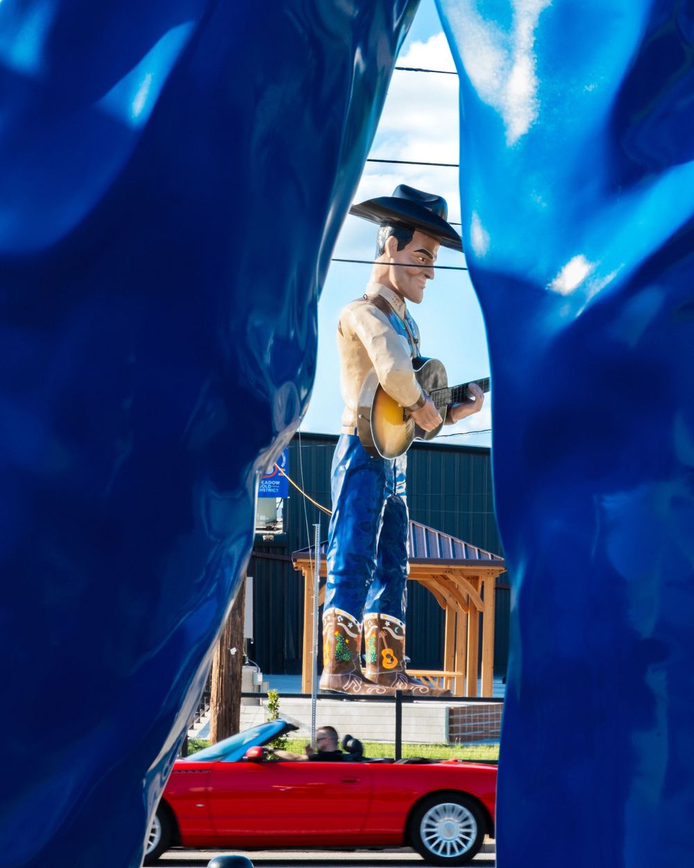 Cowboy Bob on Route 66 at Cosmic Curios in Tulsa, OK. June 10, 2026. (David J. Manning)