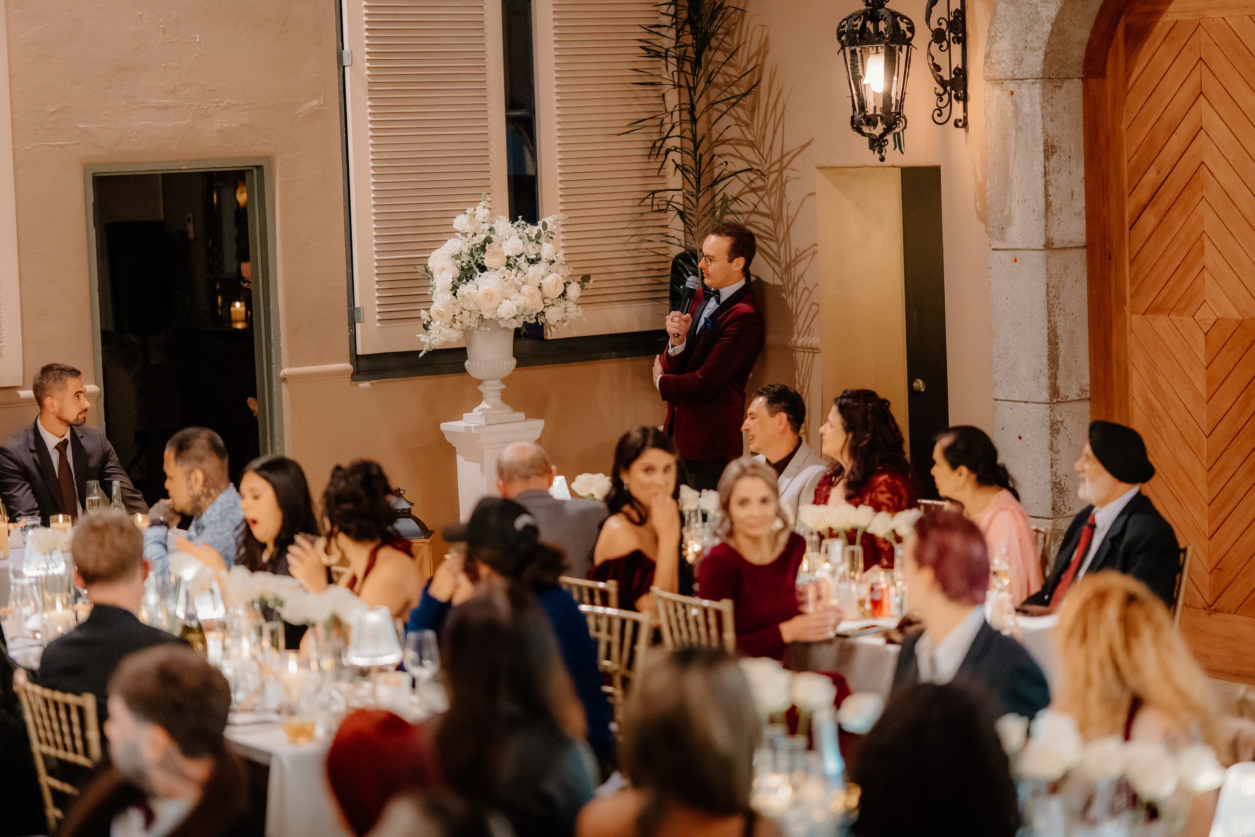 Guests celebrating at a Palmerston North wedding reception