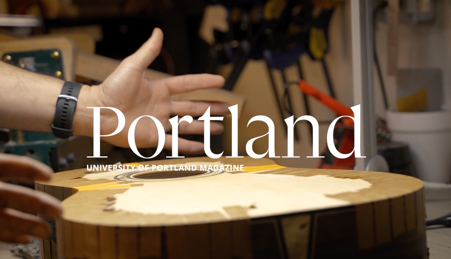 Photo of a Luthier Max Sipe in Portland. Artistic Portraiture. Ellingson Lane Photography