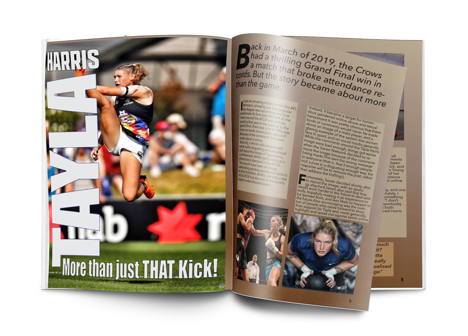 Double page magazine mock up