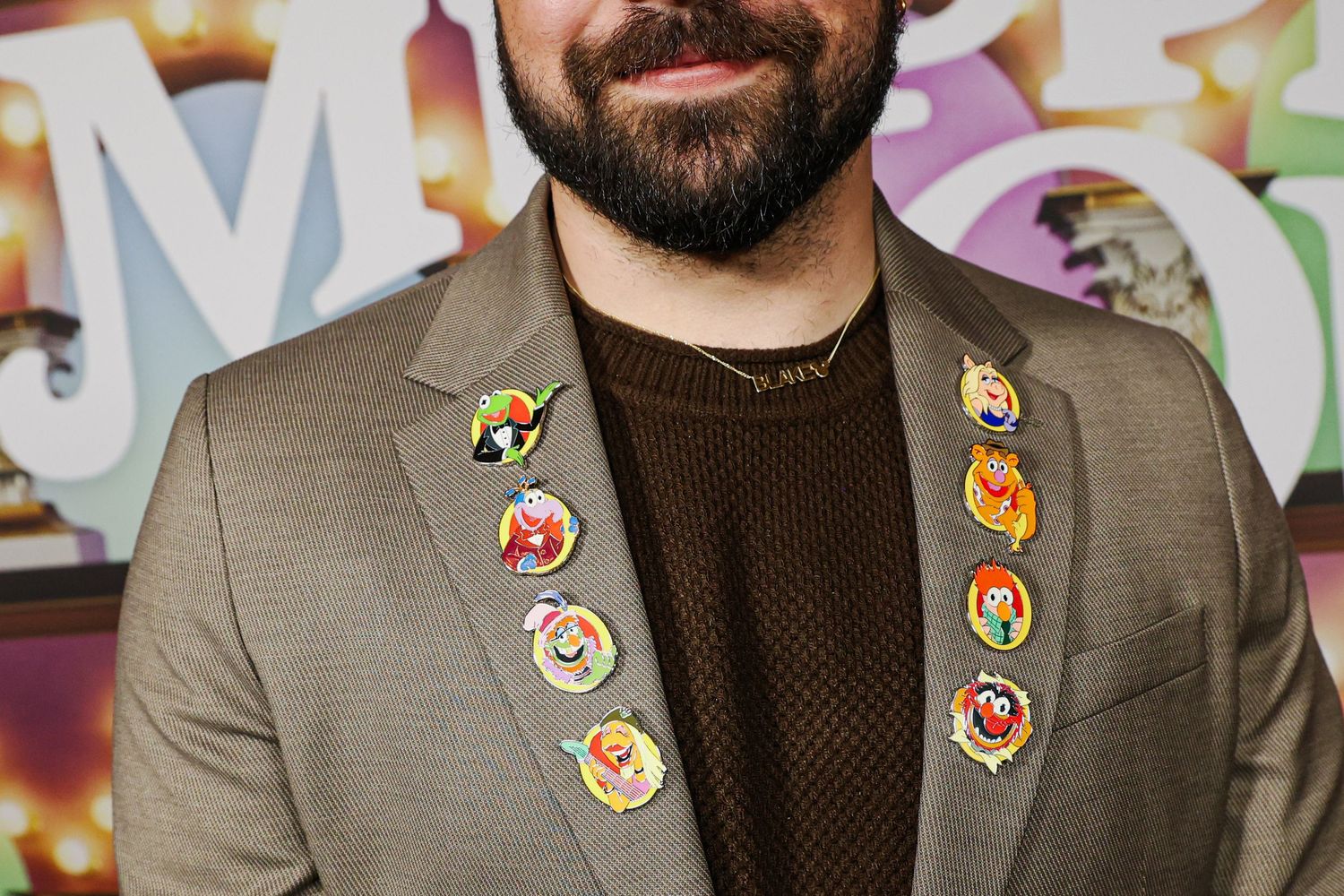 Influencer posing at The Muppet Show premiere at The Roosevelt in Los Angeles. Hosted by Seth Rogen.