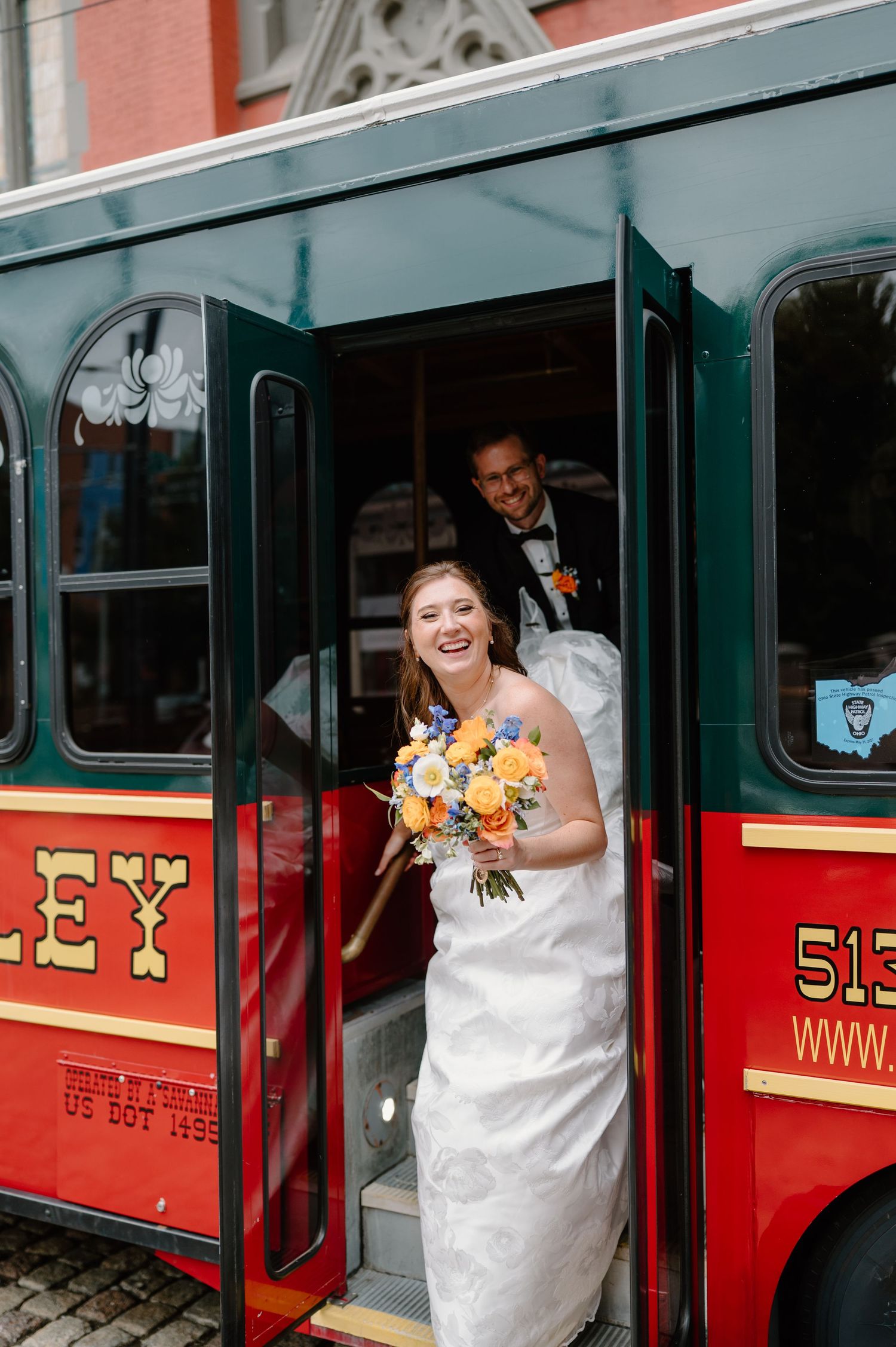Riding the trolley in cincinnati OH shot by K Herman Photography