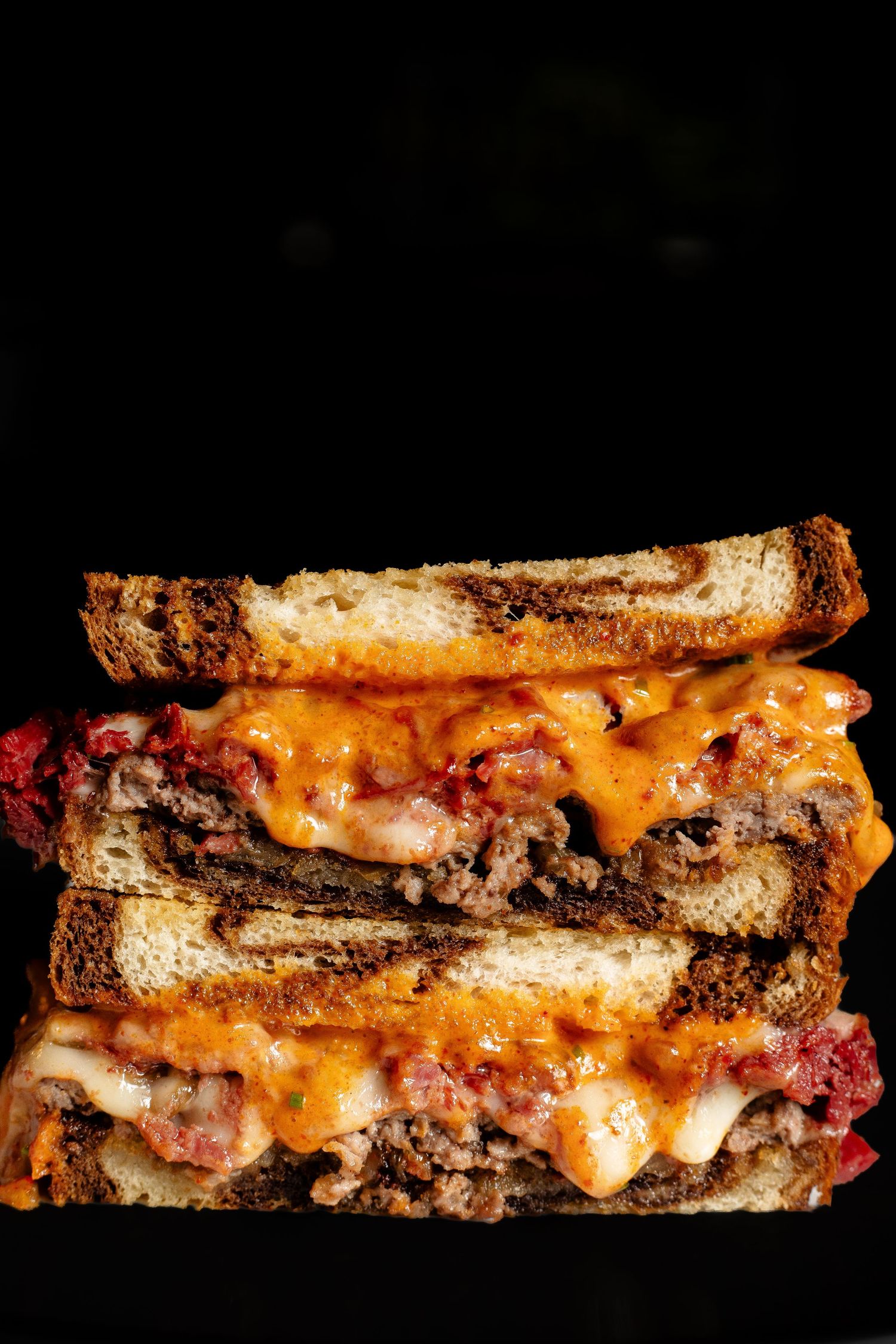 Macro sandwich photographed by food and beverage photographer Jonathan Cooper