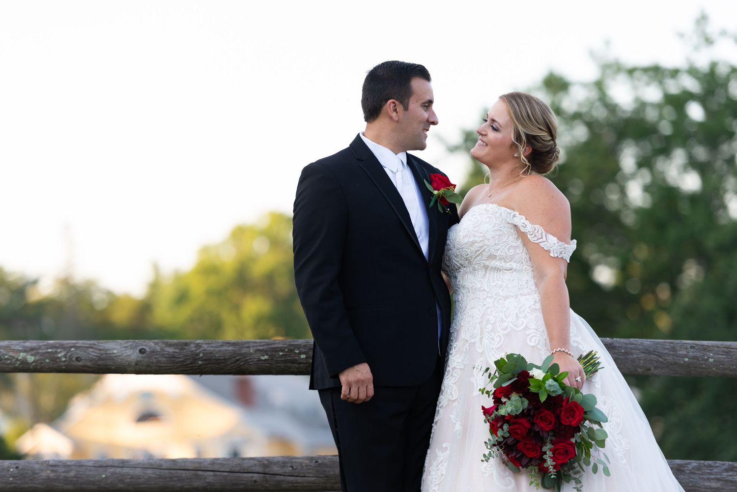 Bride and Groom pose for formal wedding portraits at Publick House Historic Inn Sturbridge MA