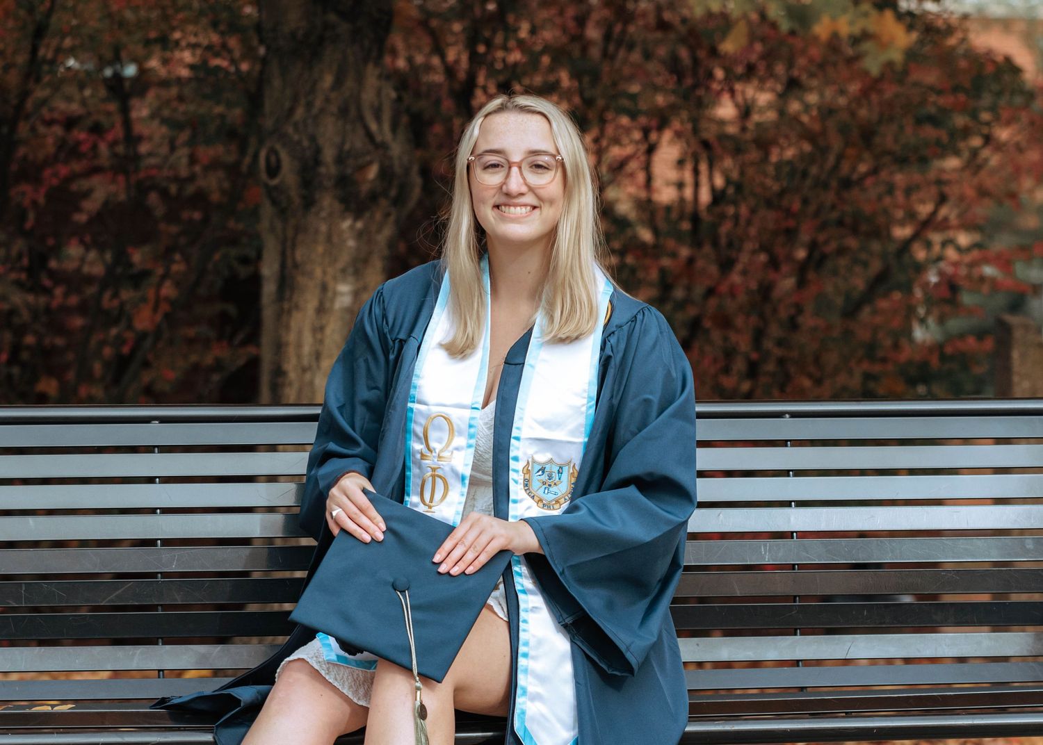 Graduate photography session on WVU's campus