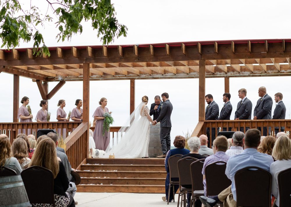 wedding ceremony at vineyard
