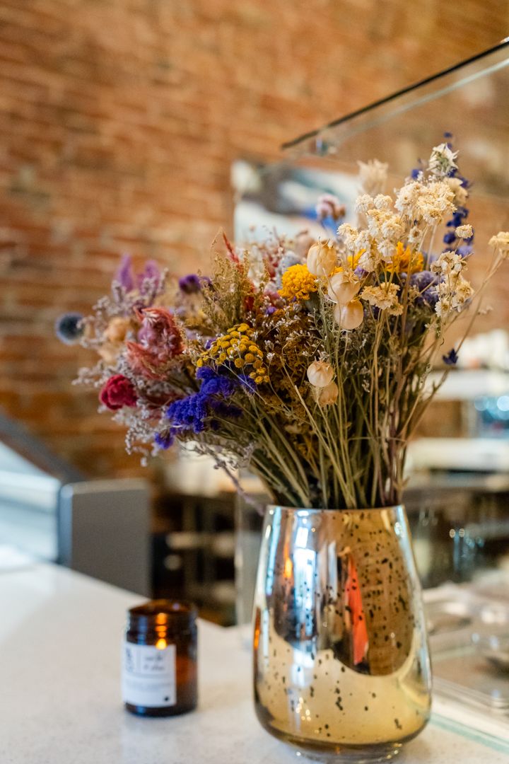 bouquet of dried flowers
