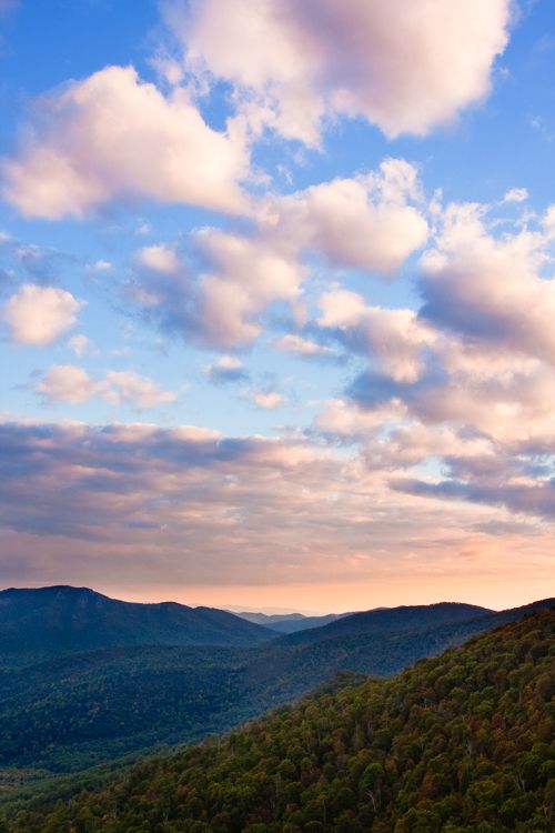 Shenandoah Mountains at Sunset, Shenandoah National Park, Virginia