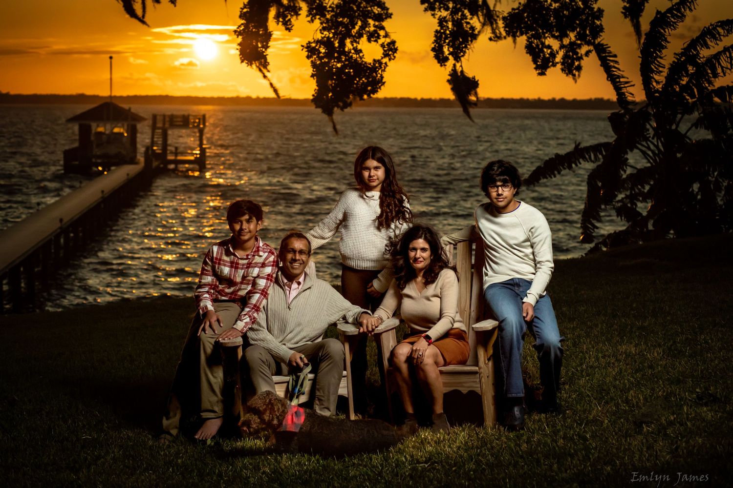 Family Portrait along the Saint John river in Jacksonville FL
