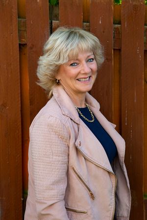 susan in her garden