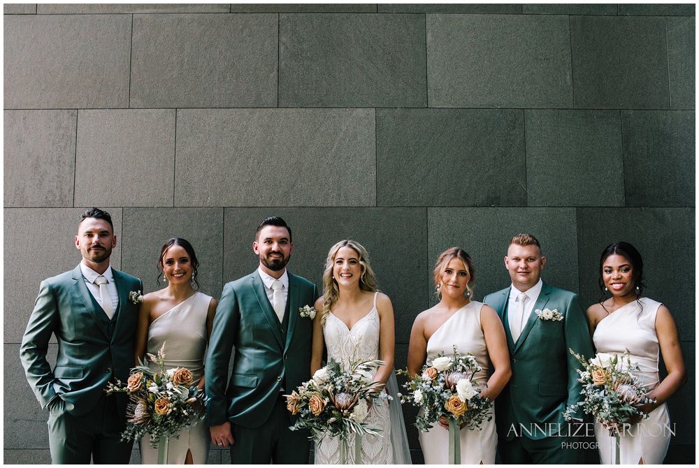 Bridal party portrait at this COMO the Treasury wedding