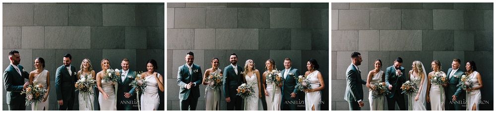 Bridal party having fun at this COMO the Treasury wedding