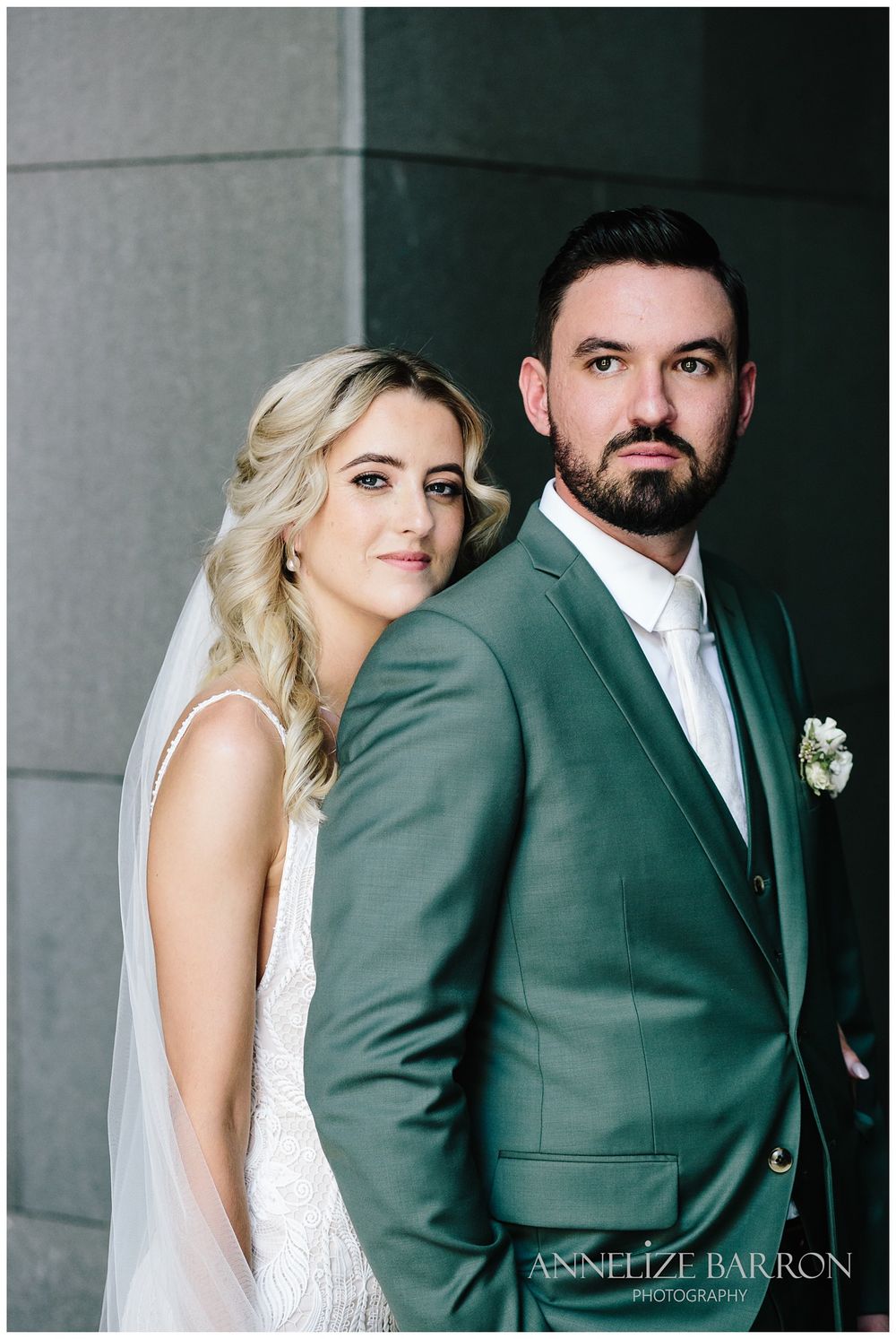 Bride and groom portrait at this COMO the Treasury wedding