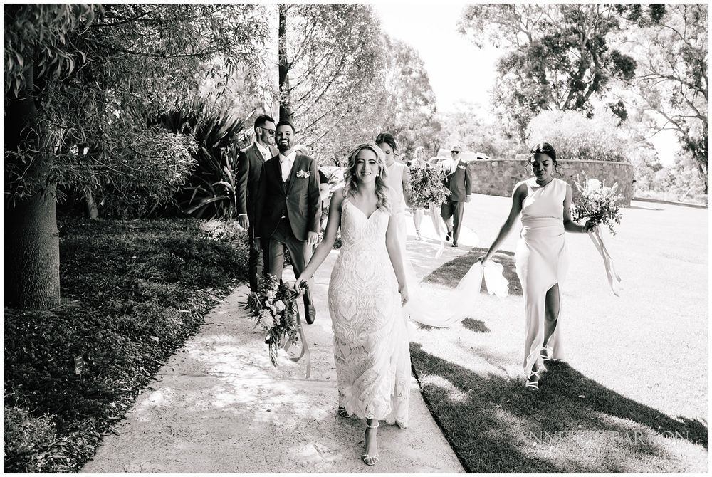 Bridal party arriving at Kings Park