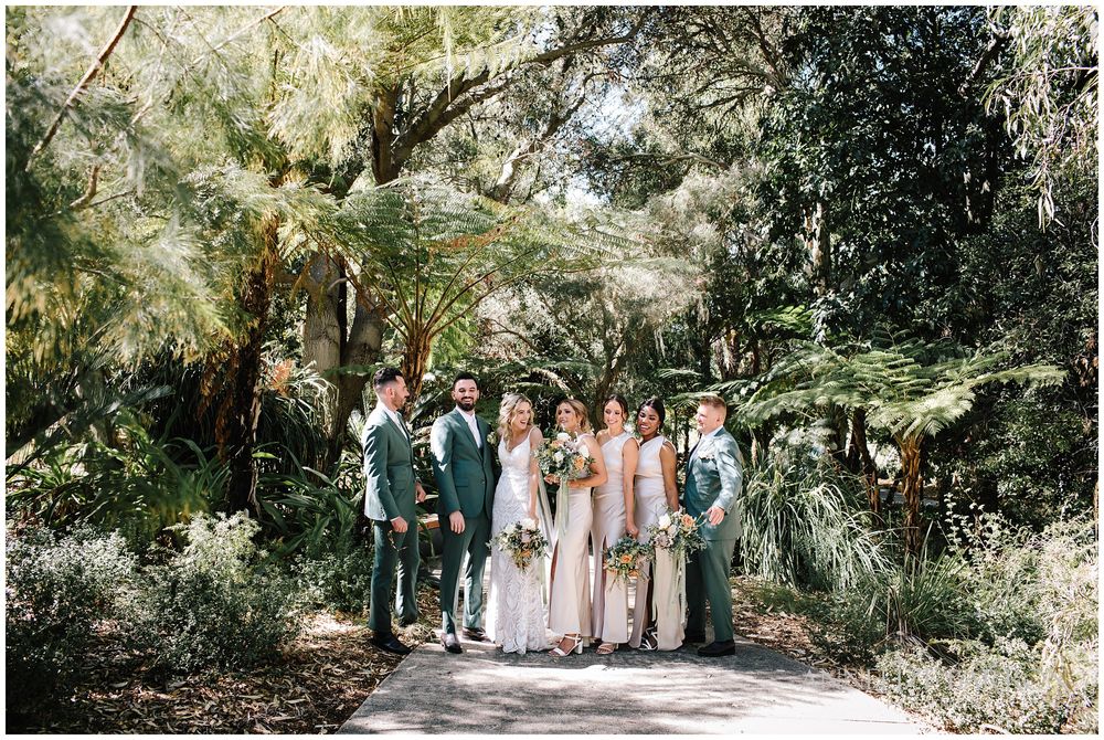 Bridal party photo in Kings Park