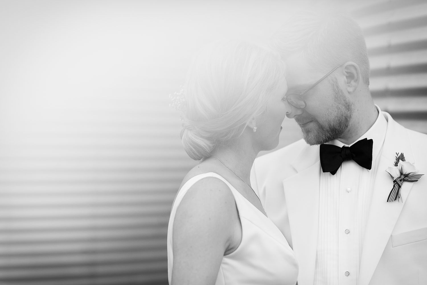 Intimate wedding in outdoor garden in Zionsville