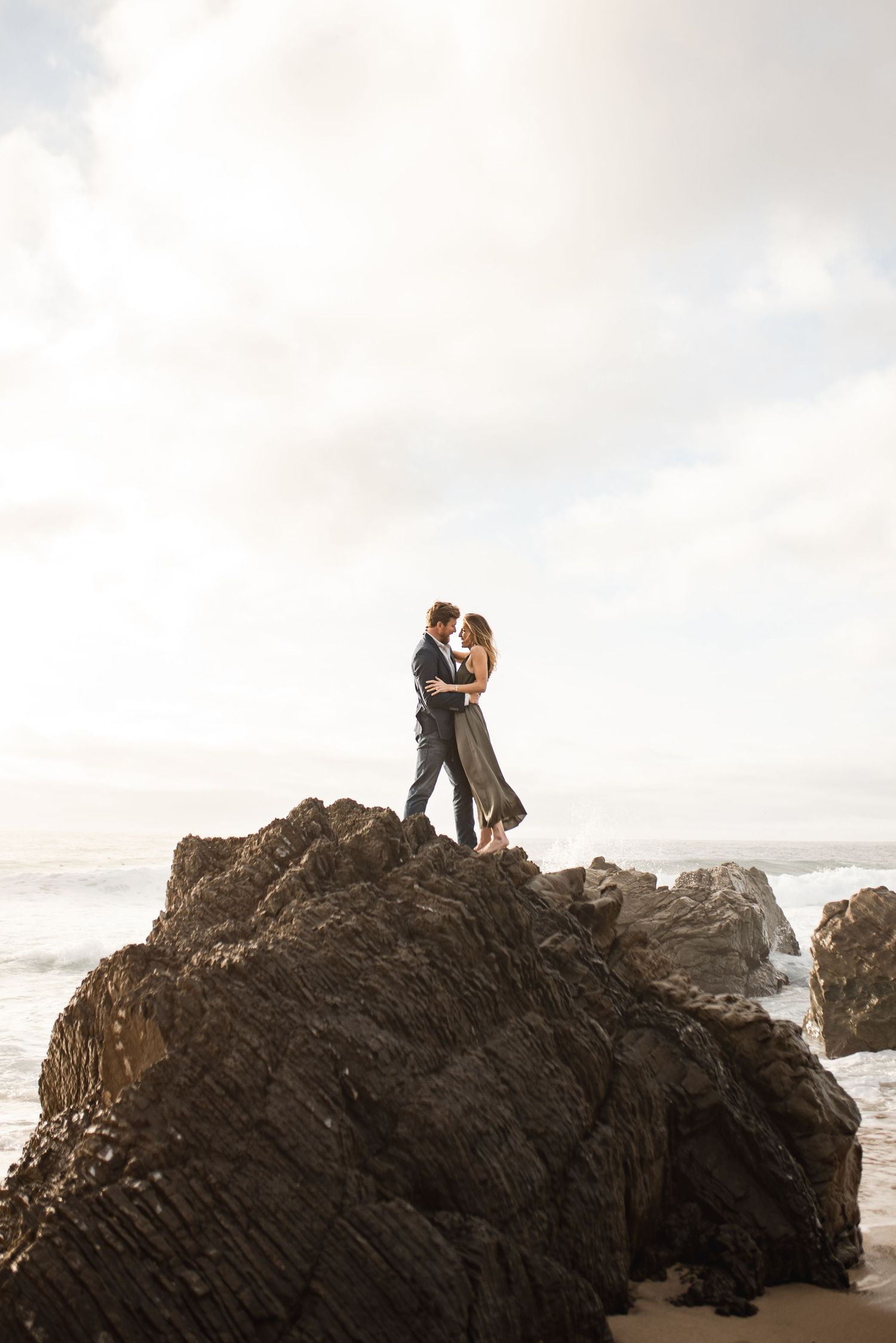 Proposal and engagement at Garrapata state beach in Big Sur, California with big sur photographer JeLau Photography