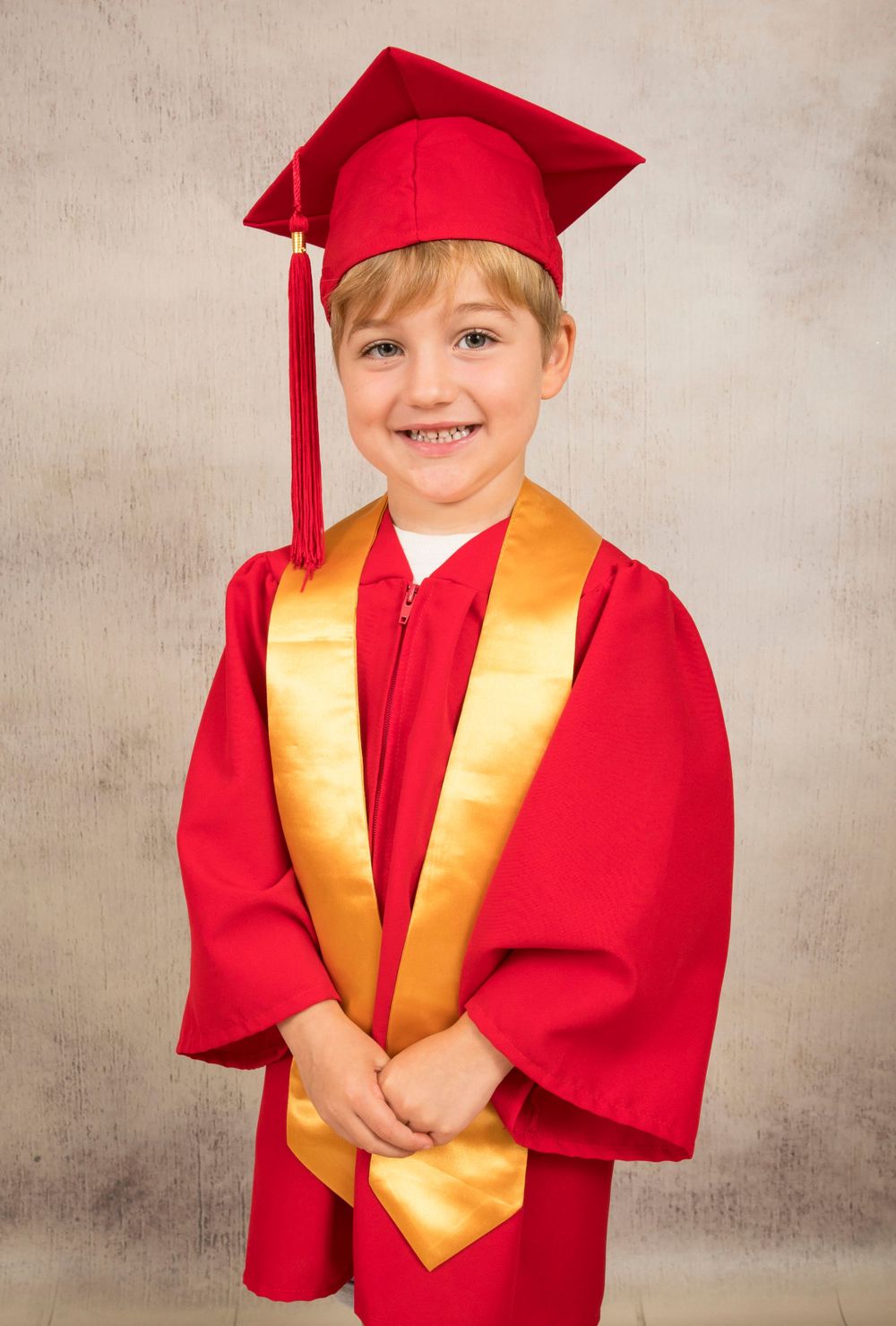 Preschool graduation half body shot.