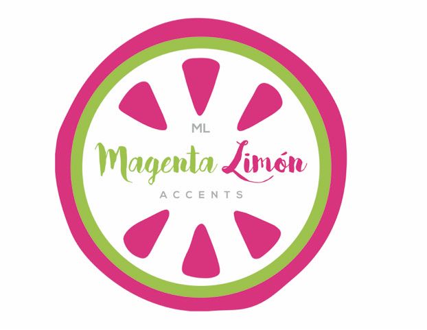 Pink and green watermelon slice logo design with Magenta Limon text.