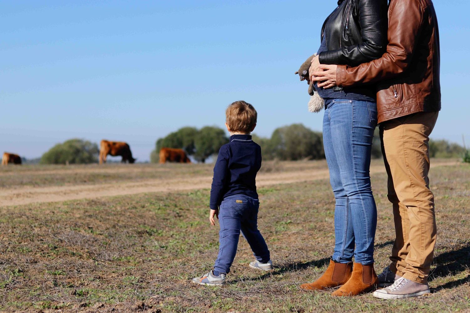 Photo de grossesse en famille dans la campagne andalouse