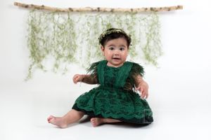 first year girl boho photo shoot